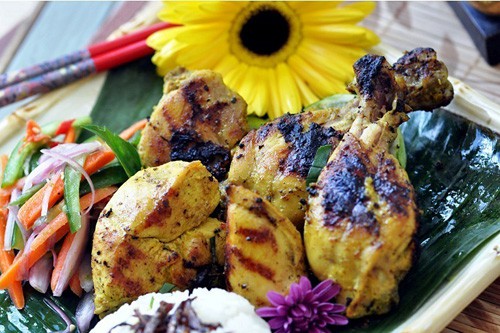 Ayam Panggang Sulawesi - Grilled Coconut Chicken with Lemon Basil