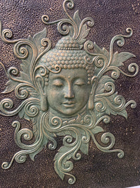 Buddha Face Outdoor Wall Plaque