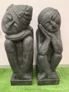 Large Balinese Dreaming Couple Garden Statues