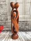Balinese Abstract Unity Wood Carving Family Love Sculpture