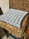 Balinese Brown Cotton Chair Cushion Pads with Ties