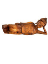 Balinese Hand Carved Timber Reclining Buddha Statue