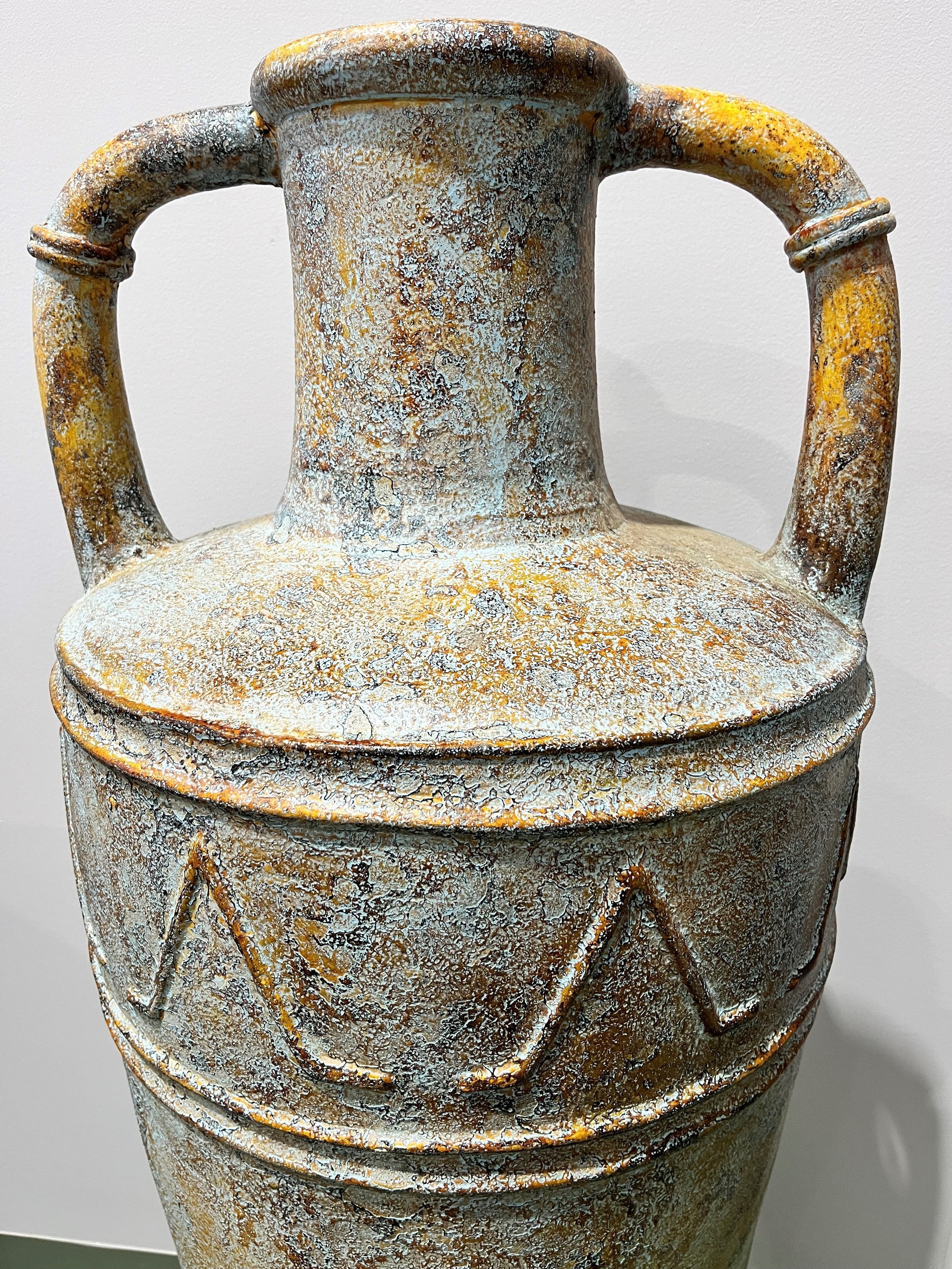 Hand Crafted Relic Design Urn with Handles