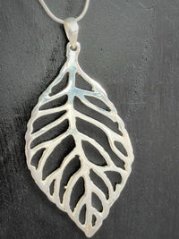 Silver Plated Leaf Pendant and Chain