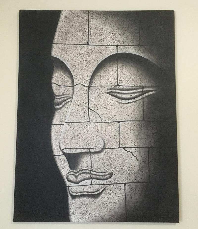 Buddha Face Canvas Painting Wall Art