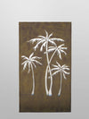 Steel Metal Rust Design Tropicana Palm Tree Wall Hanging Screen