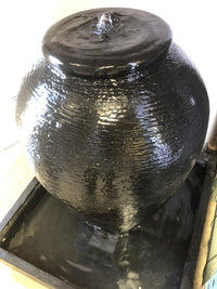 GRC Black Vase Water feature