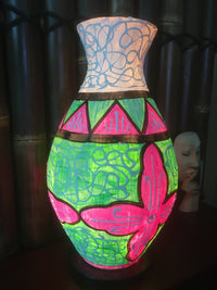 Hand Painted Flower Lamp Shade