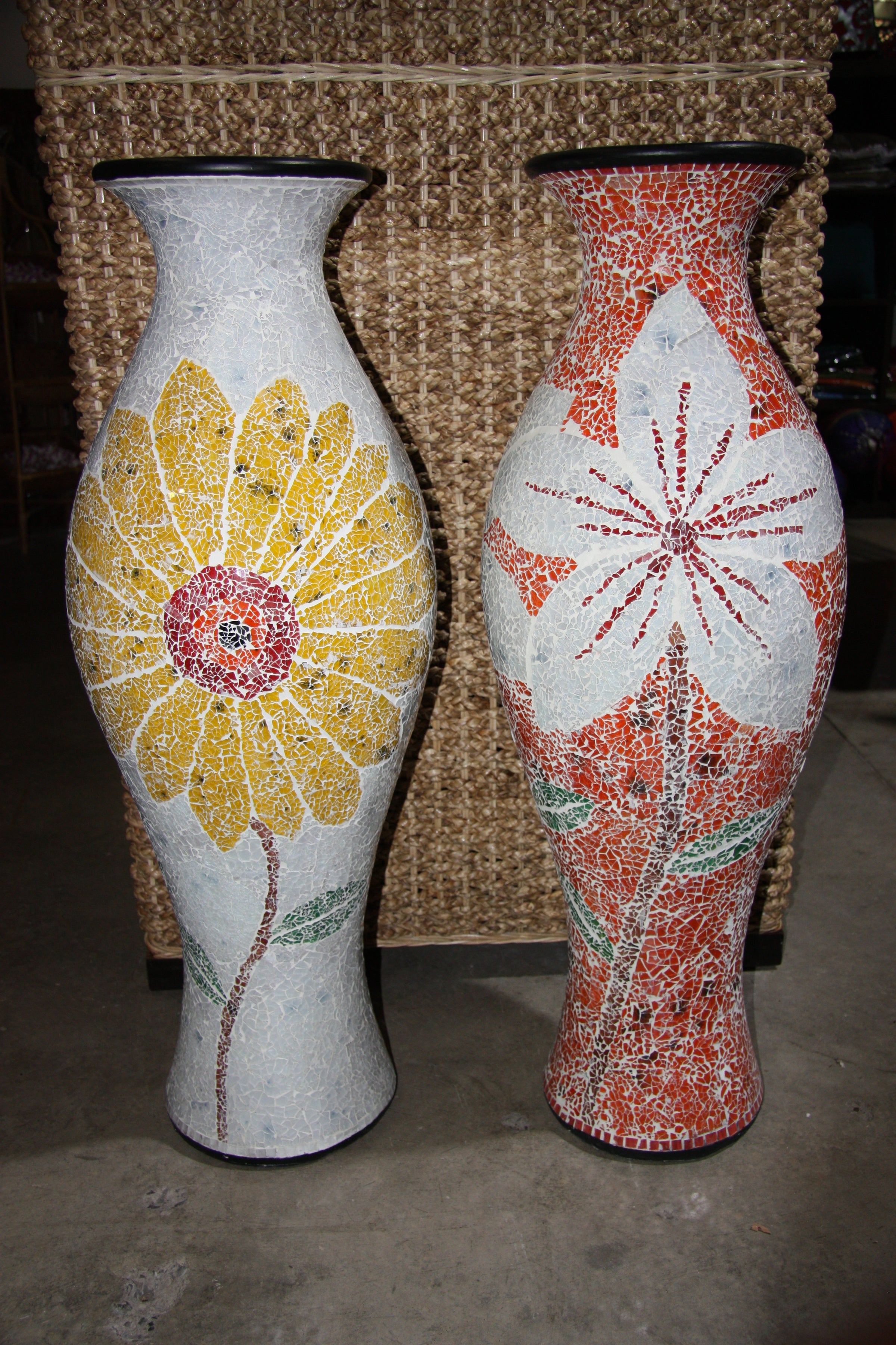 Decorative Mosaic Flower Vase #10086 – Bali Mystique