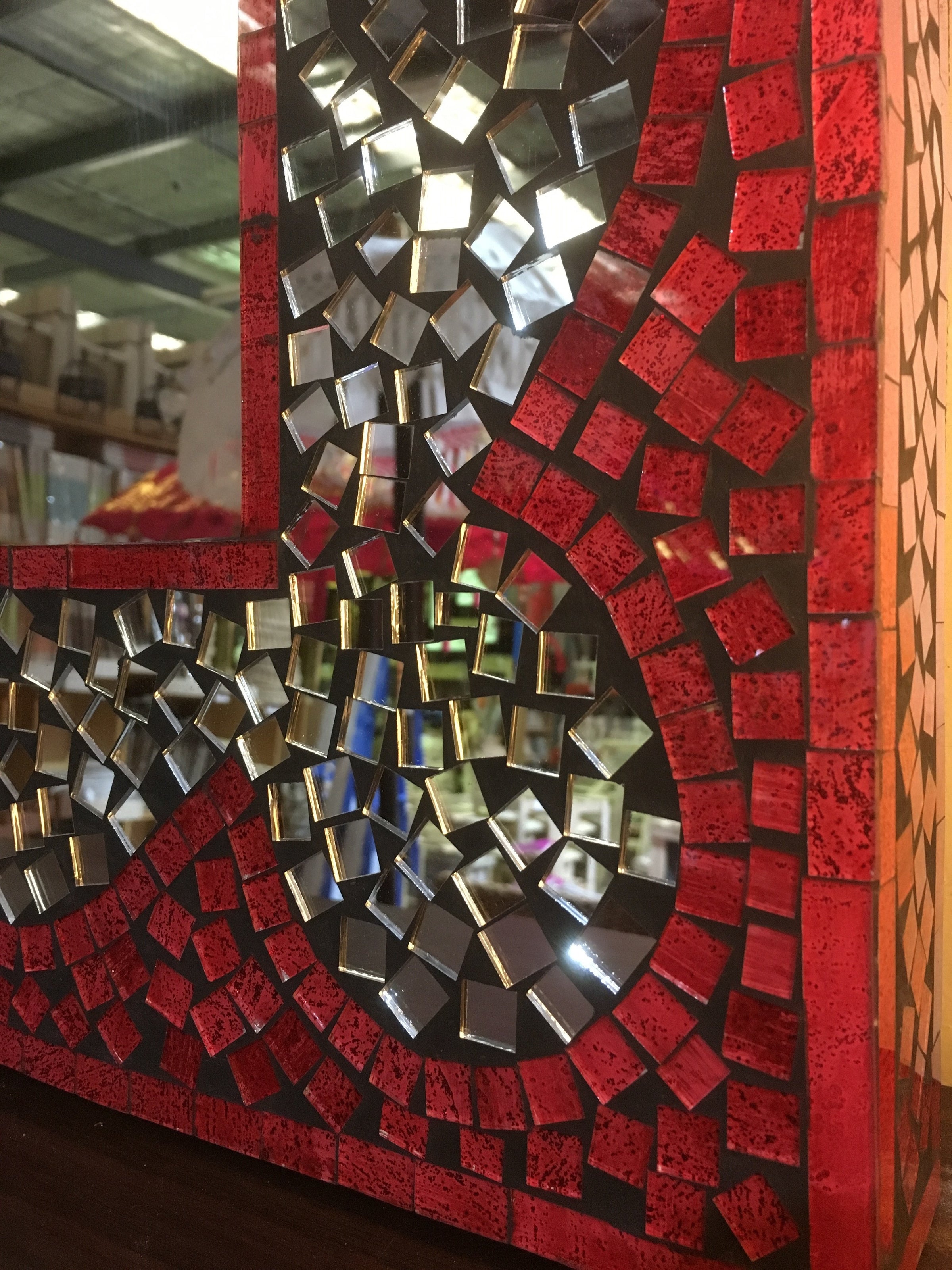 Hand Crafted Mosaic Mirror