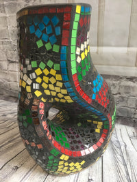 Mosaic Curved Hollow Vase