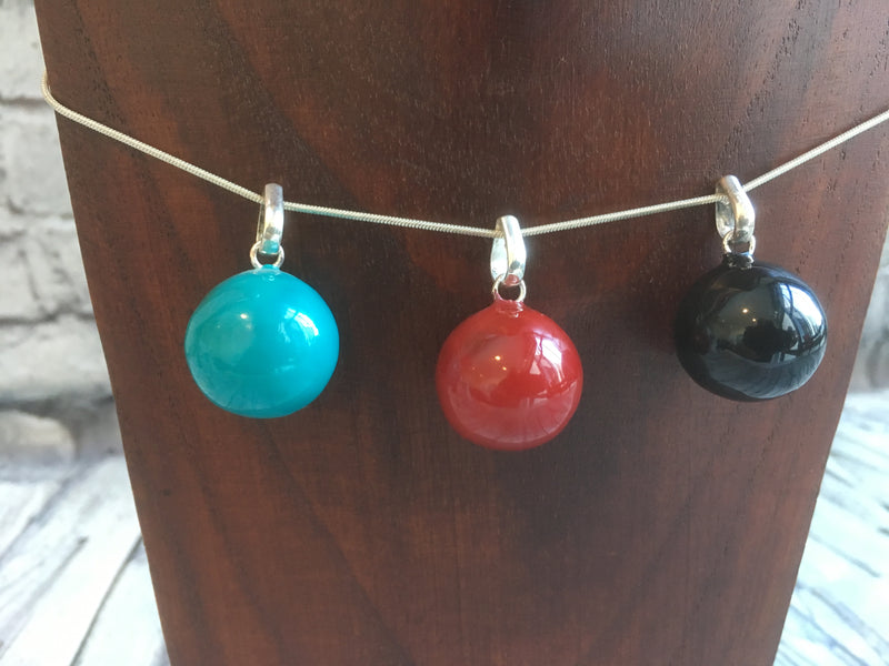 Coloured Harmony Ball Pendant and Chain