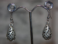 Silver Plated Tear Drop Wave earrings