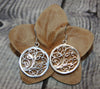 Silver Plated Tree of Life Earrings