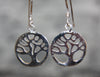 Silver Plated Tree of Life Earrings 2cm