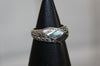 Silver Dress Ring with shell Inserts
