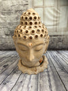 Terracotta Buddha Head Candle Holder