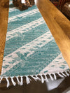 Mendong Fibre Table Runners with Green Print