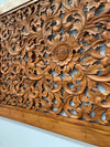 TEAK Hand Carved Headboard Bedhead / Wall Panel