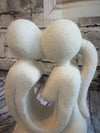 Limestone Kissing Couple Statue