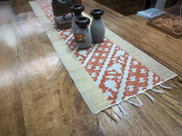 Bamboo Stick Table Runner with Red/Gold Thread