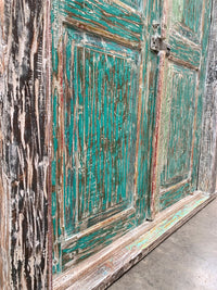 Reclaimed TEAK Original Antique Balinese Entrance Doors and Frame