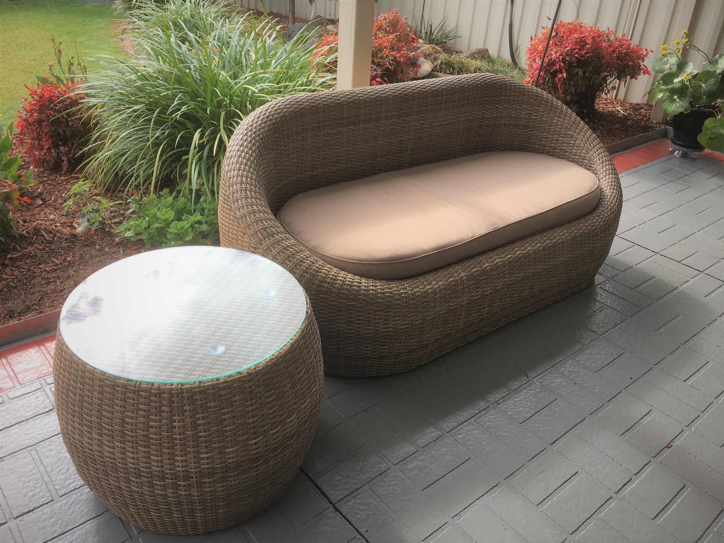 FUSION 3 Seater Wicker Lounge Outdoor Setting