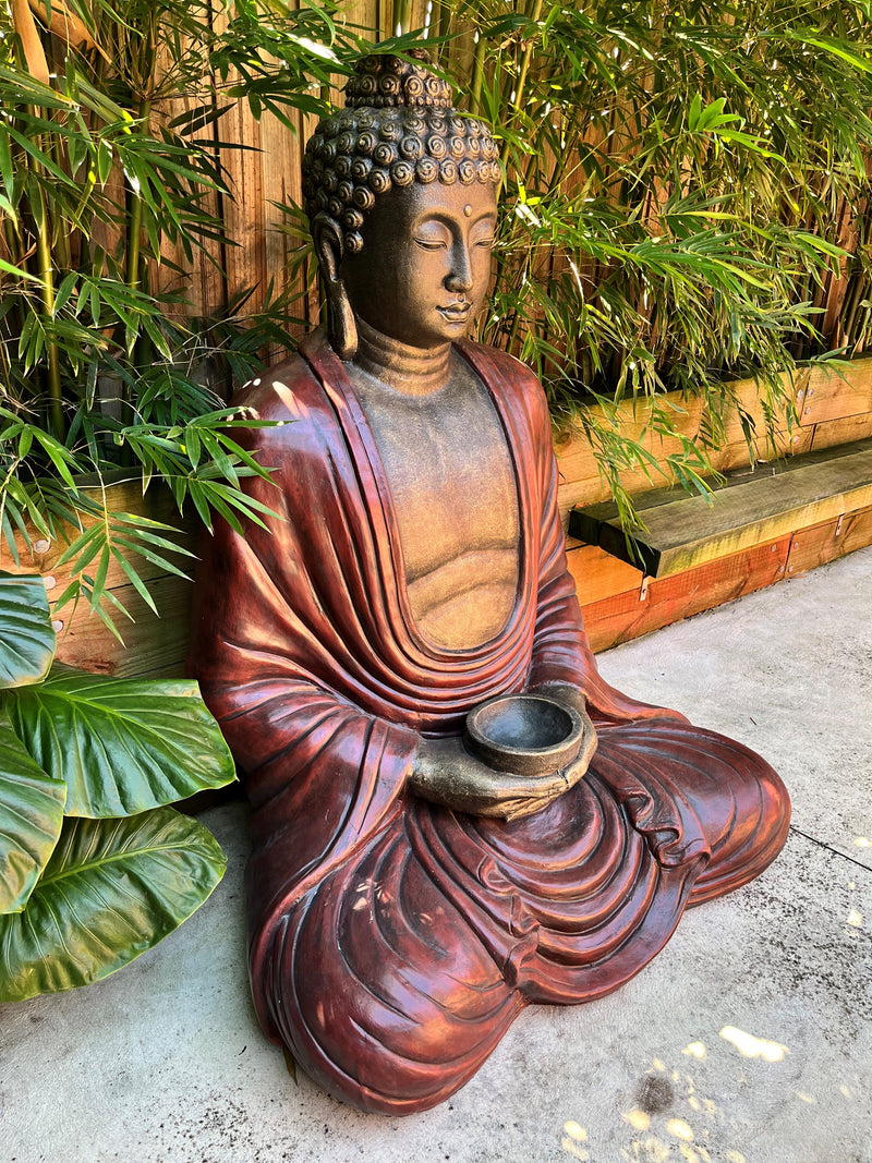 Large Sitting Buddha Garden Statue