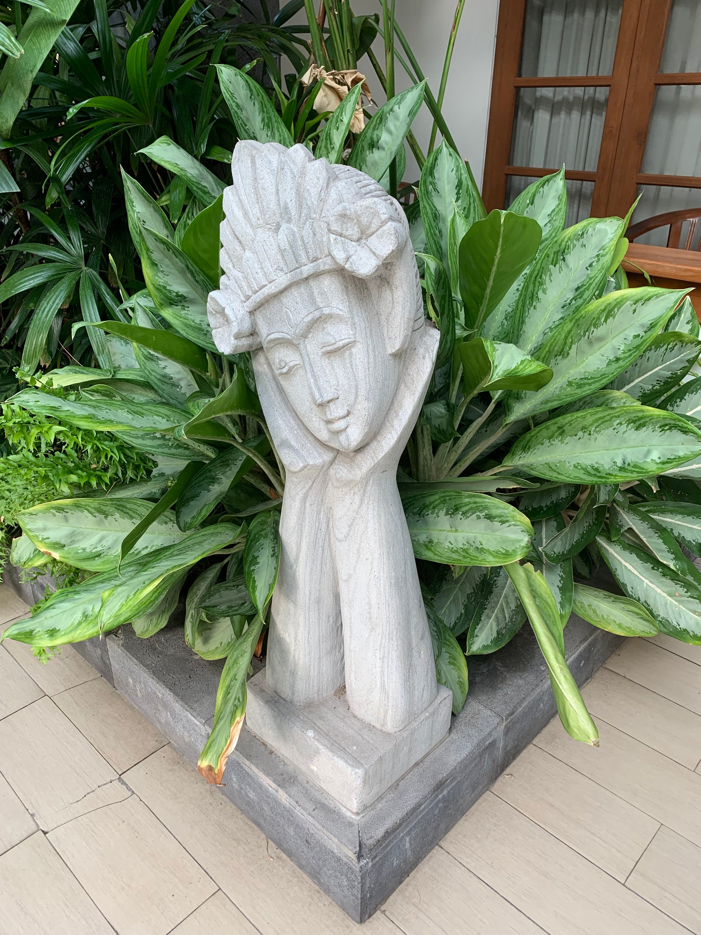 Hand Carved Brexi Stone Princess statue