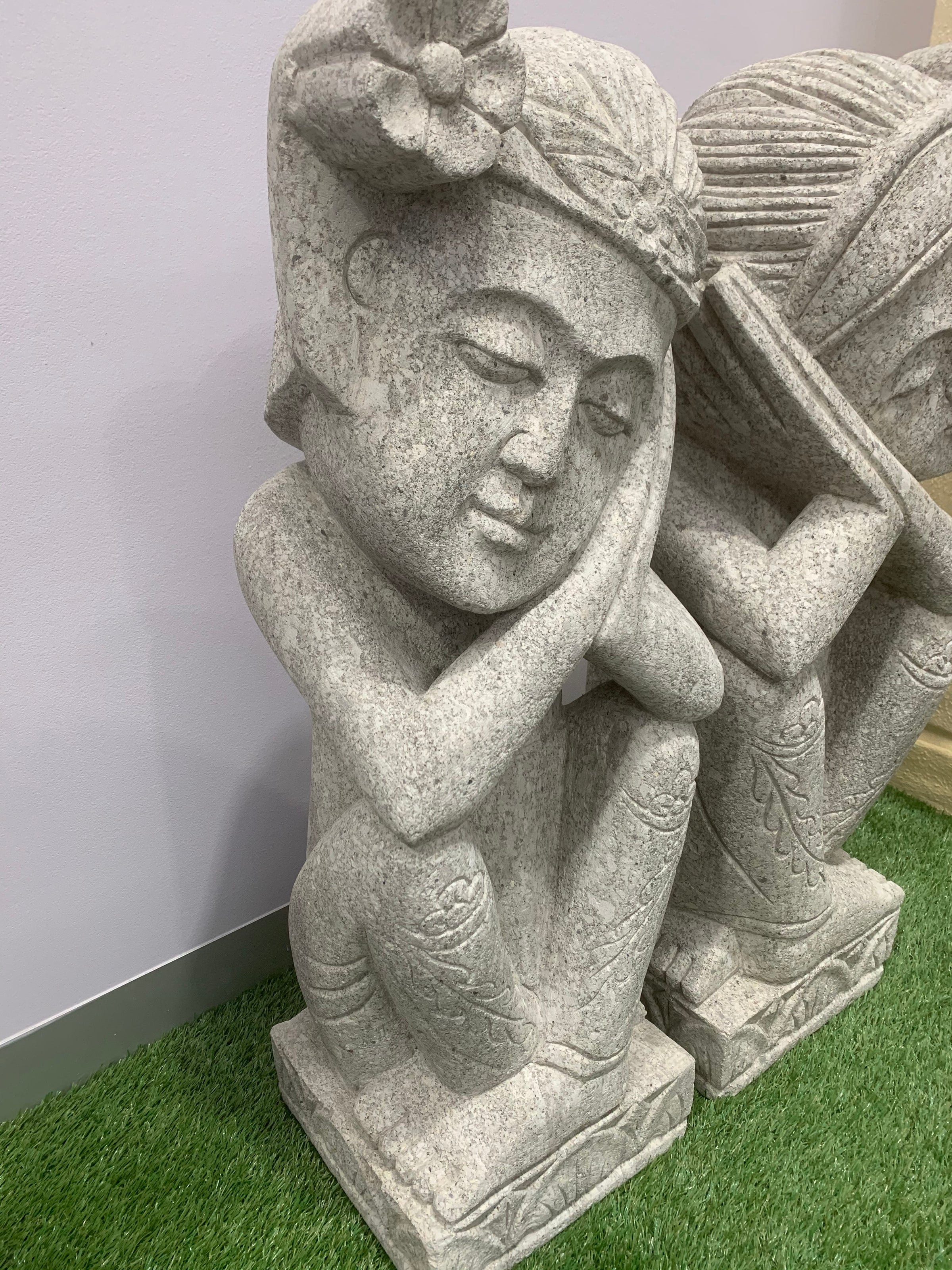Balinese Brexi Stone Dreaming Couple Garden Statues
