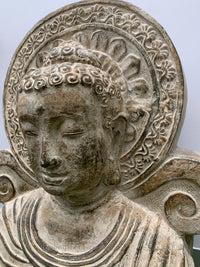 Antique Buddha Head Garden Statue
