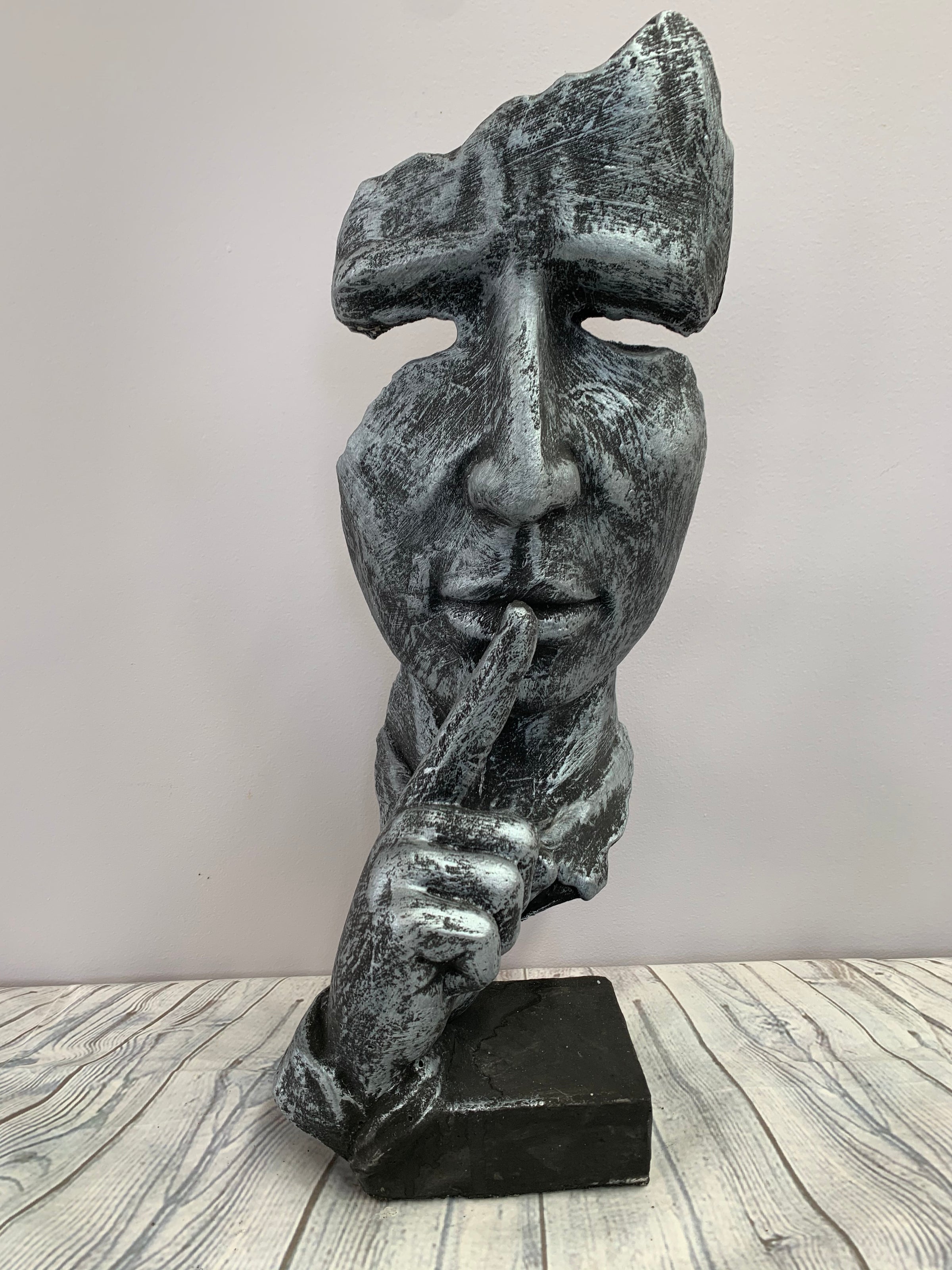 Abstract Silence Mask Sculpture