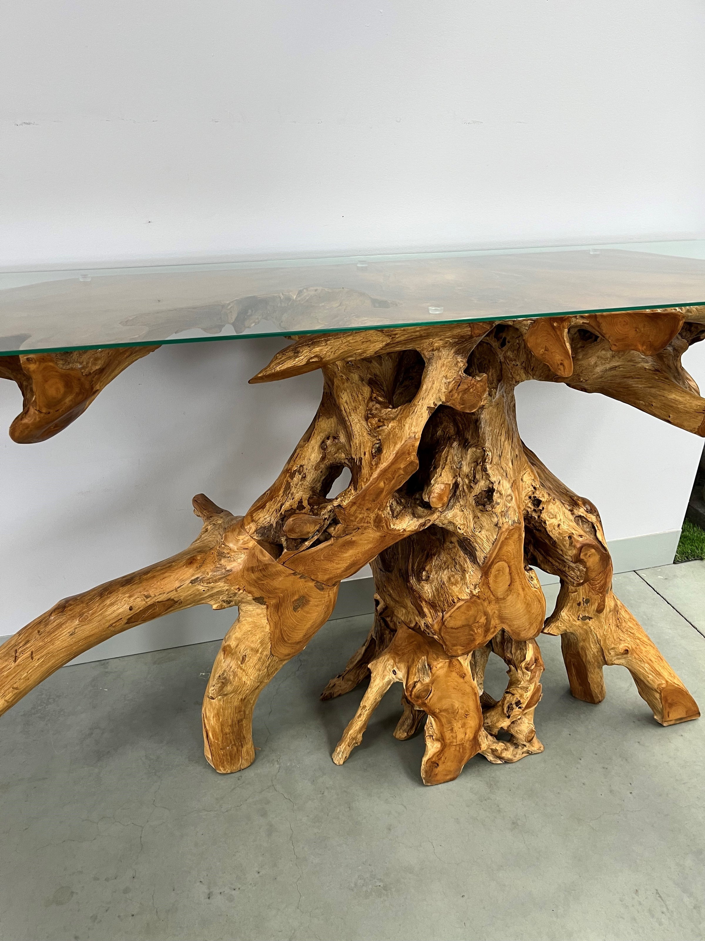 Natural Teak Root Console Table!