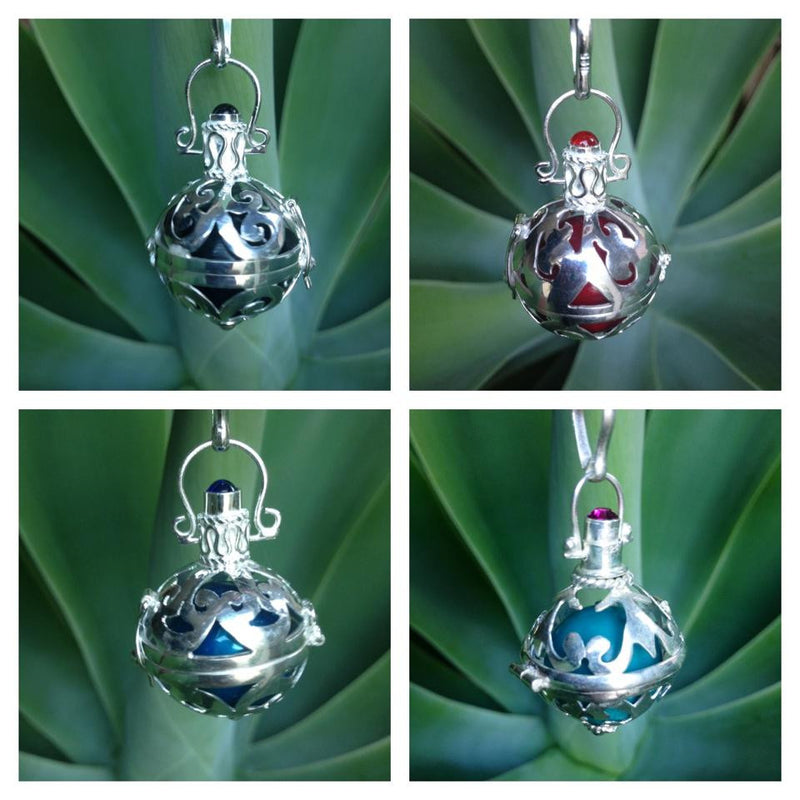 Balinese Sterling Silver 925 Harmony Ball Chime Pendant and Necklace