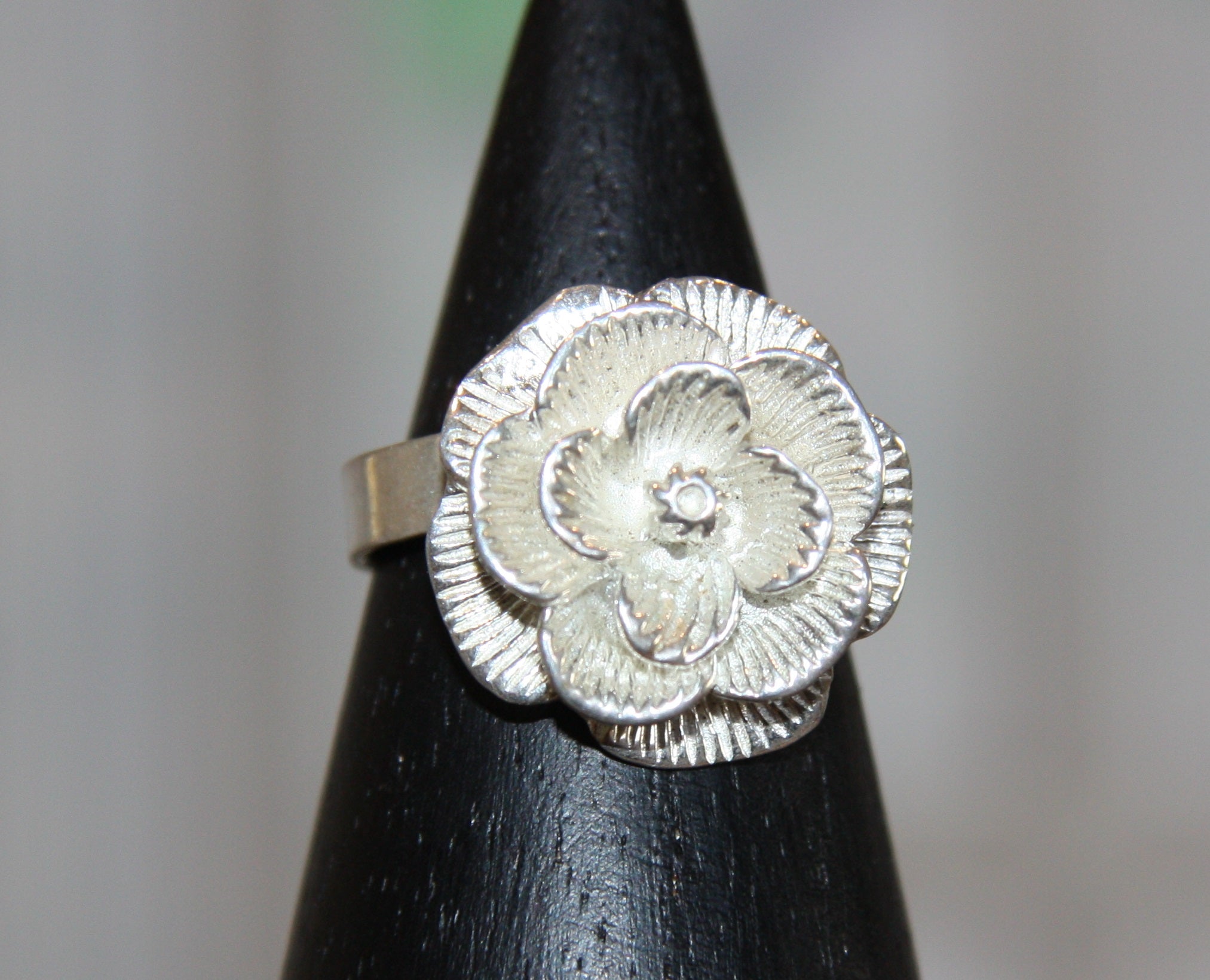 Silver Plated Rose Dress Ring