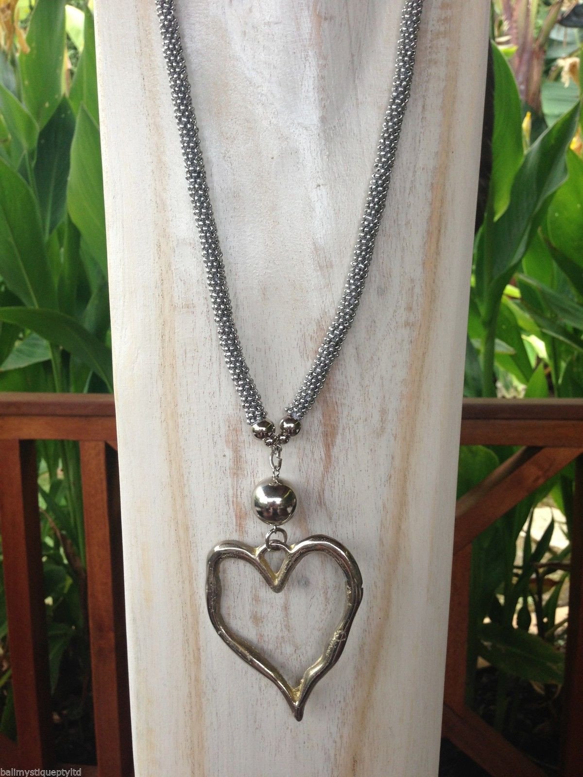 Long heart deals necklace