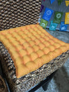 Balinese Brown Cotton Chair Cushion Pads with Ties