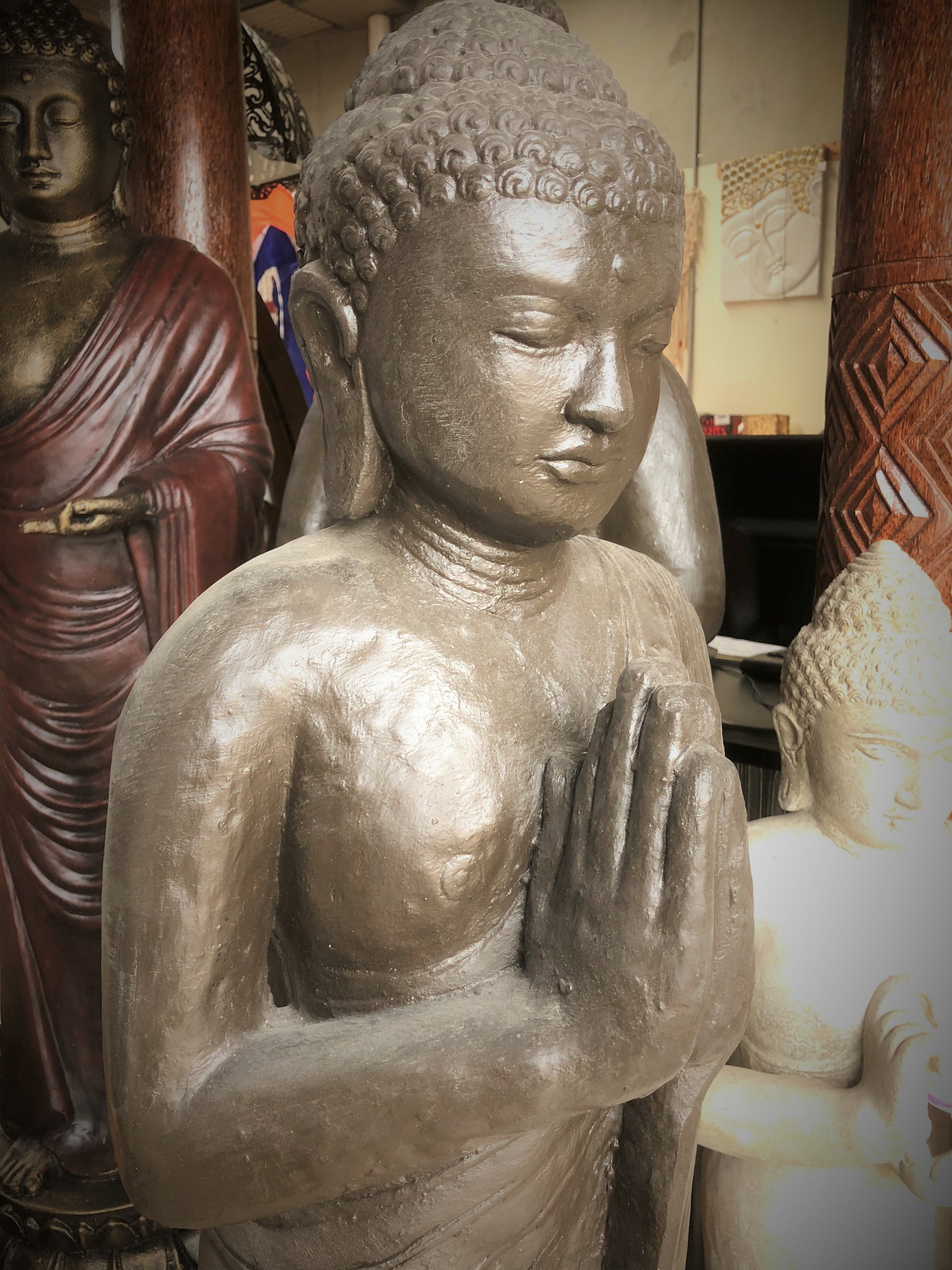 Balinese Concrete Standing Buddha