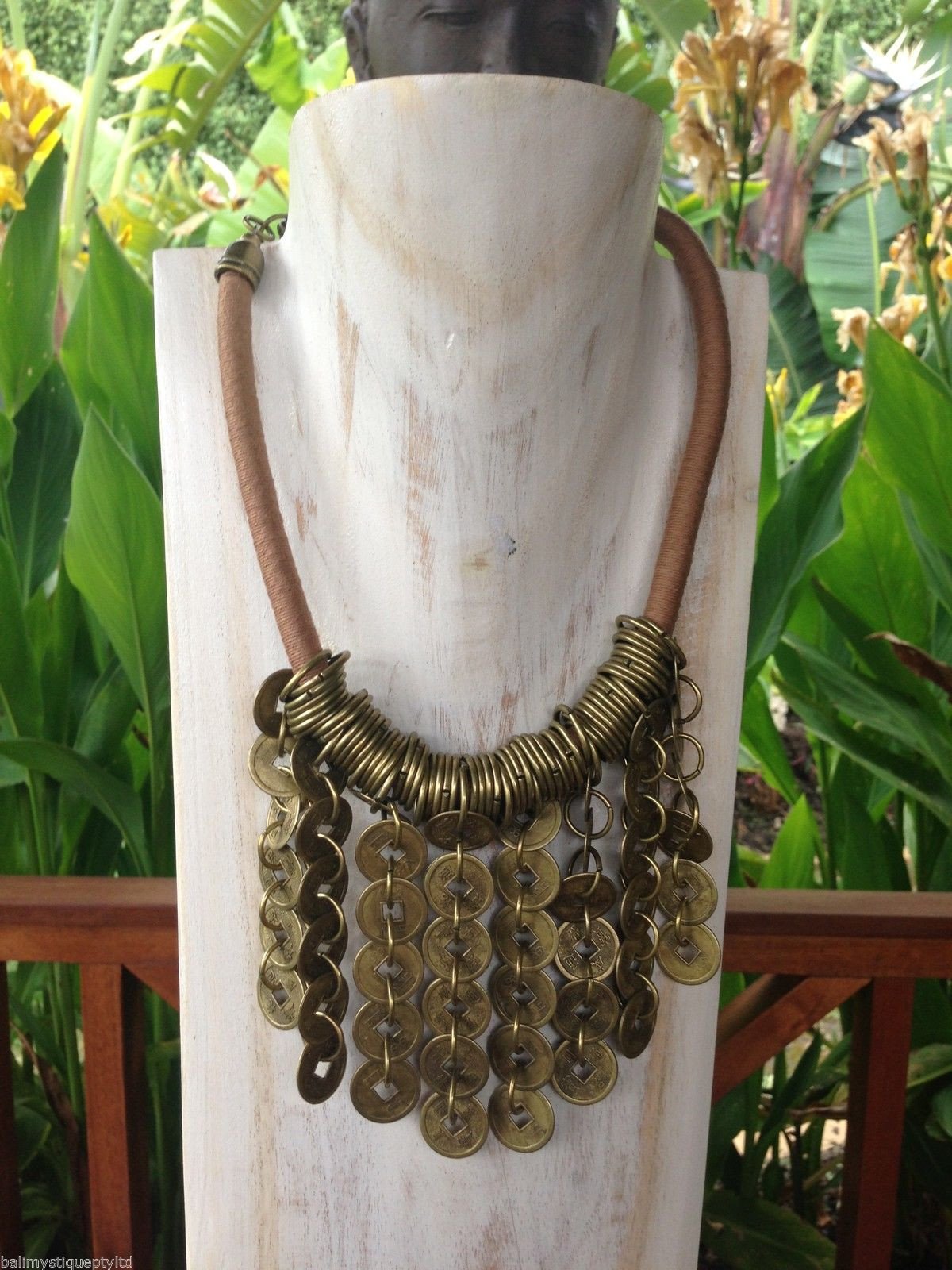 Brass coin deals necklace