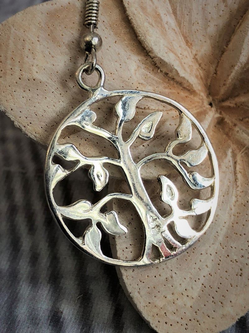 Silver Plated 925 Tree of Life Earrings