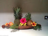 Balinese Carved Timber Boat Dish Tray with Rattan Edge