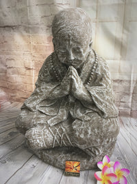 Balinese Praying Monk Garden Statue