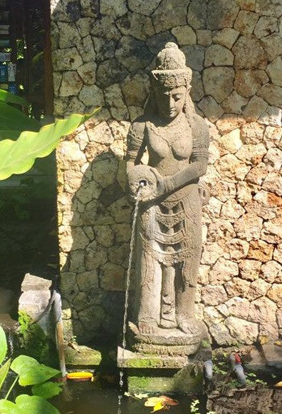 Balinese GreenStone Dewi Sri Rice Goddess Water feature
