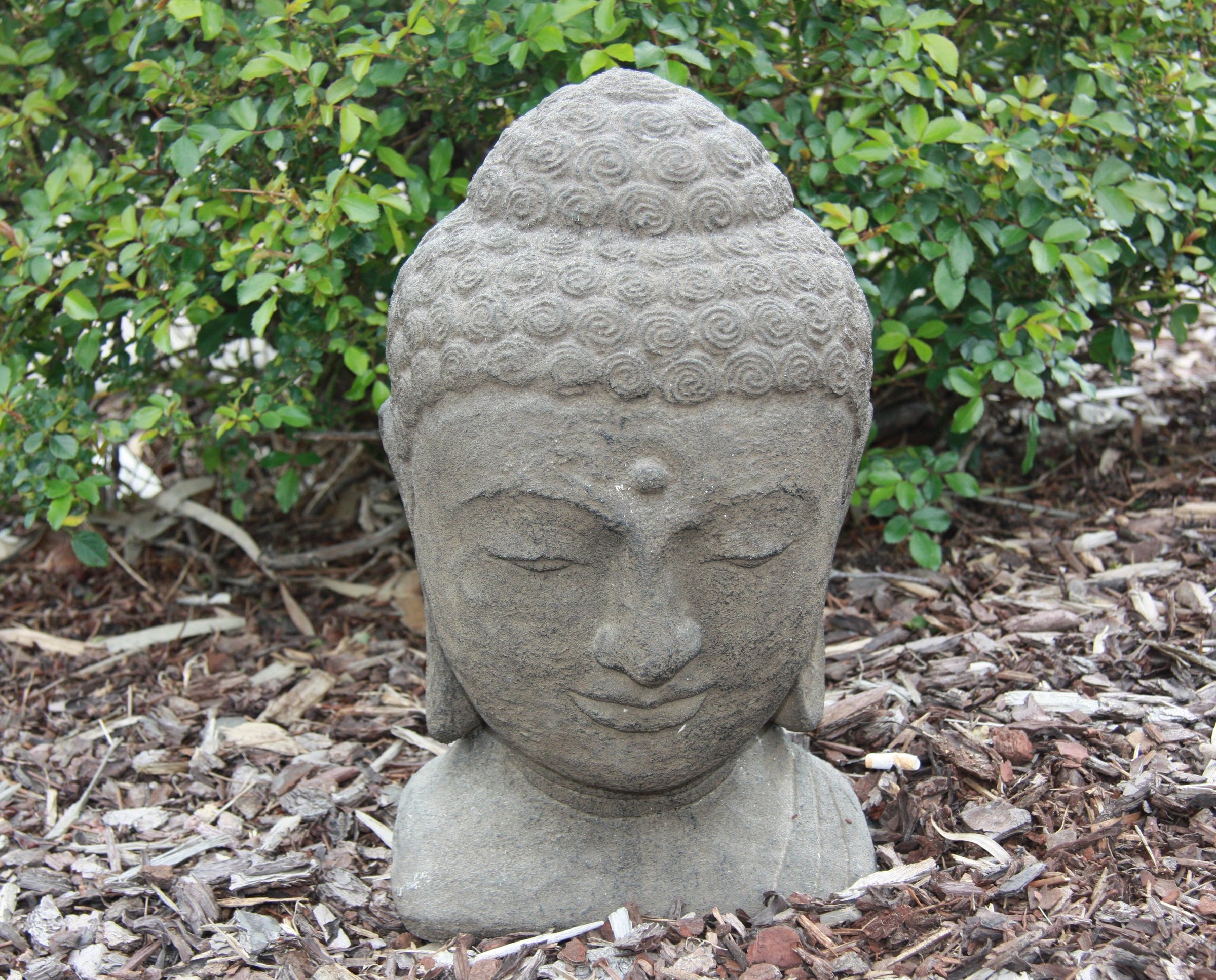 Balinese Buddha Head Garden Statue