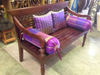 Balinese Mahogany Carved Bench Seat from Bali  Indonesia