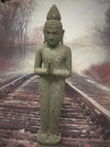 Greenstone Praying Standing Buddha