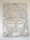 Balinese Buddha Face Solid Carved Wooden Wall Plaque