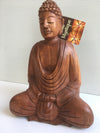 Balinese Hand Carved Timber Sitting Buddha Statue