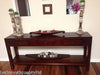 Balinese Mahogany Console Side Hall Table with Drawers