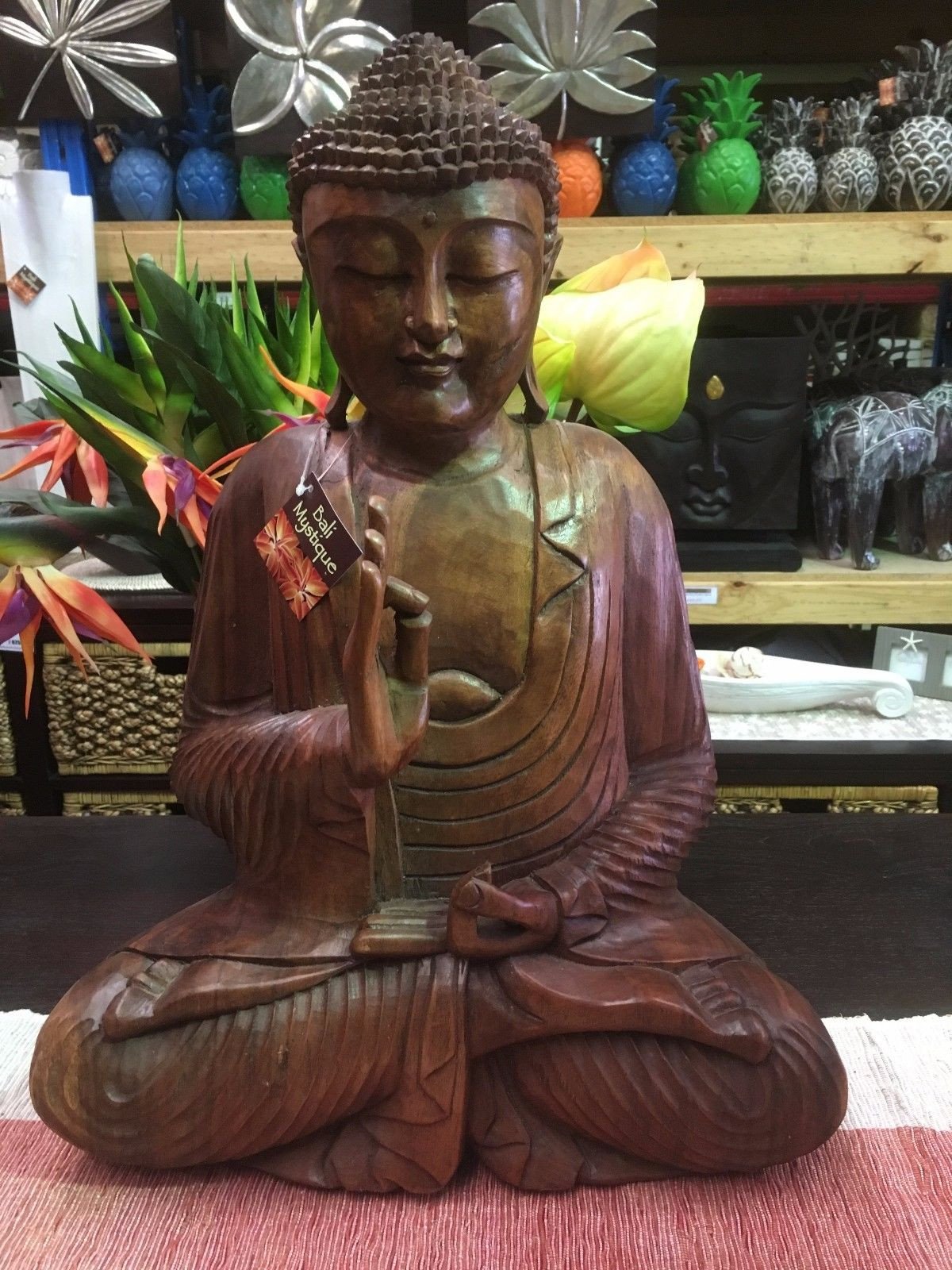 Siddhartha Carved Wooden Buddha Statue